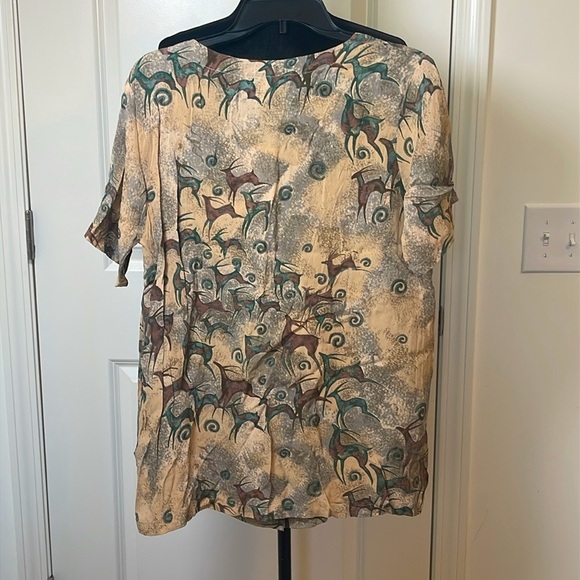 NWT Vintage Adini Button Down Sheer Safari Shirt Size S/M NWT - Picture 2 of 5